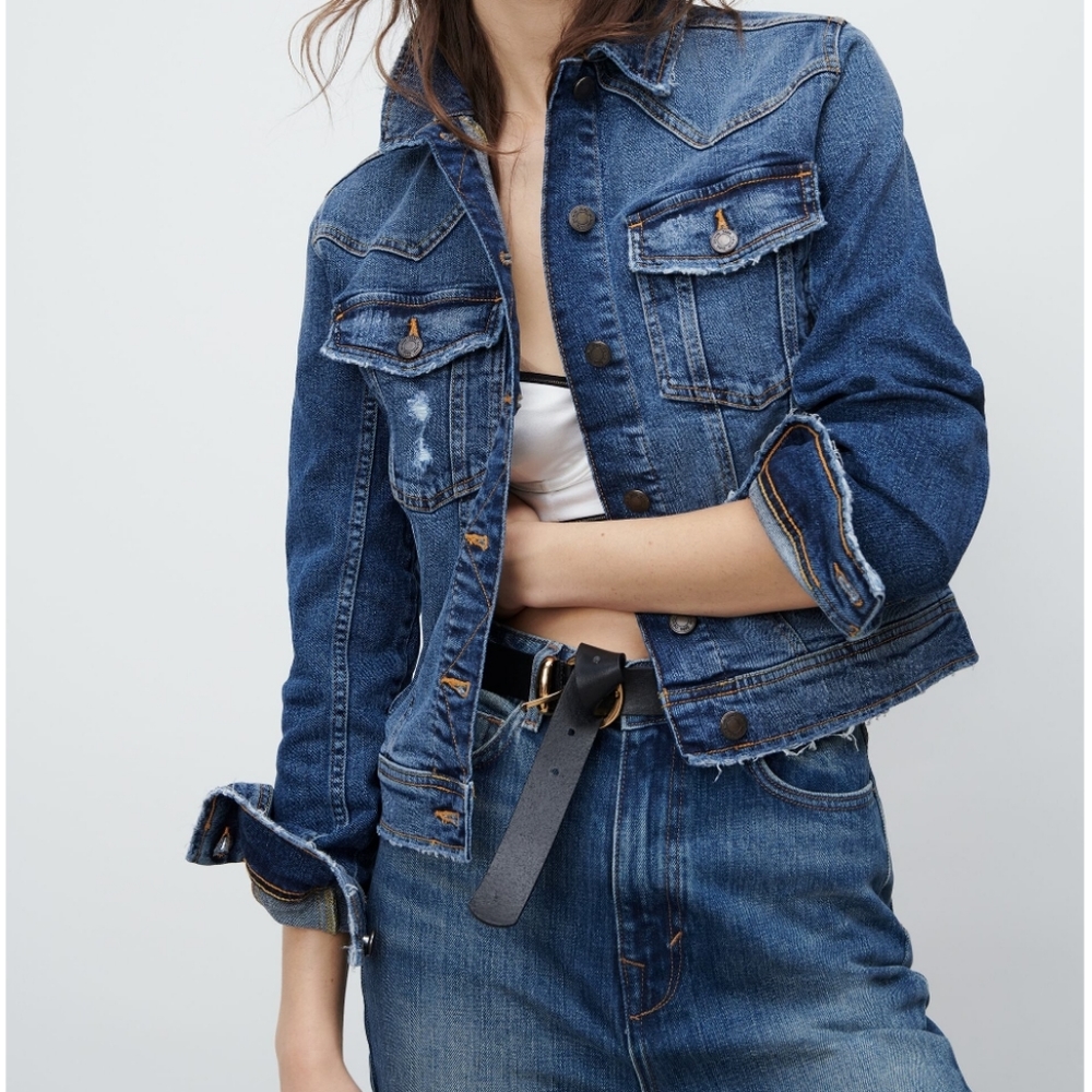 Zara Fitted Denim Jacket - Picture 2 of 7
